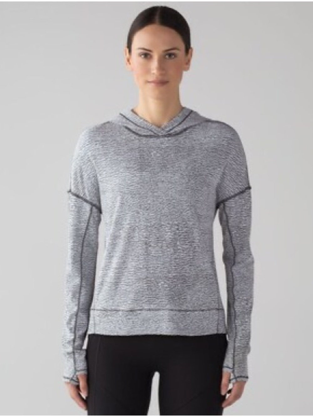 EUC Lululemon Squad Goals Hoodie
Sheer Luon Pebble Jacquard V1 White Black Sz 4